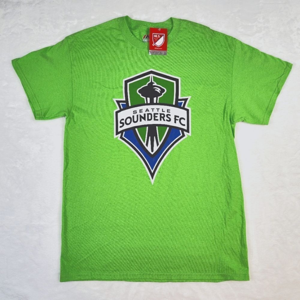 NWT MLS Seattle Sounders FC Soccer Futbol Club Short Sleeve Tee Shirt Sz XL